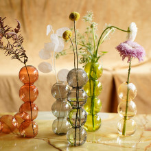 Verbe en verre à bulles à boule de cristal Vase en verre de fleur